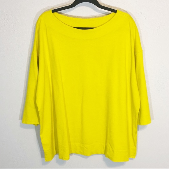 bryn Walker Tops - Bryn Walker bright yellow scoop neck tunic top LG